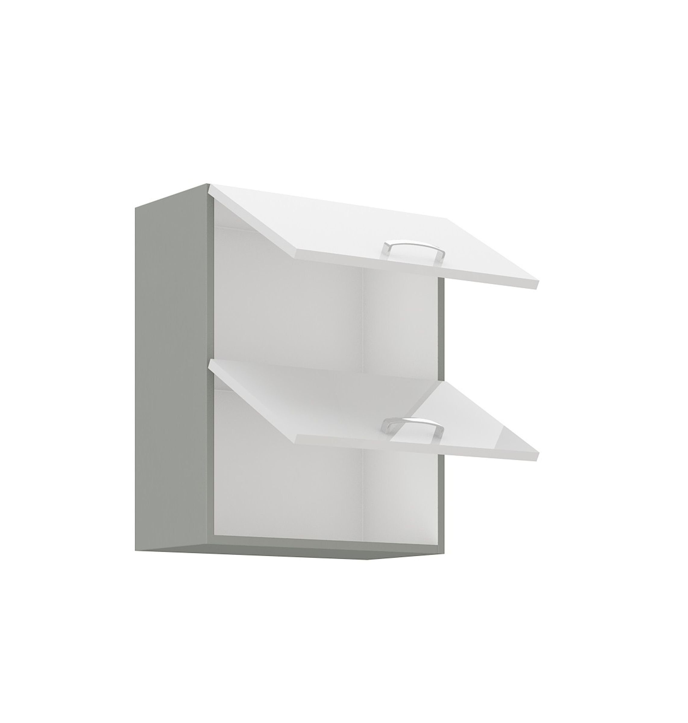 Küchen-Preisbombe Hängeschrank 60 cm Küche Bianca Weiß Hochglanz + Grau Küc günstig online kaufen