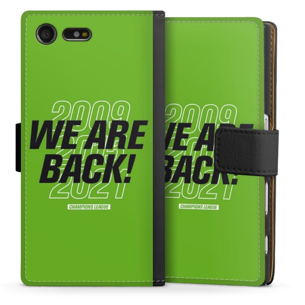 DeinDesign Handyhülle VfL Wolfsburg Aufstieg Offizielles Lizenzprodukt We  Are Back Green, Sony Xperia X Compact Hülle Handy Flip Case Wallet Cover