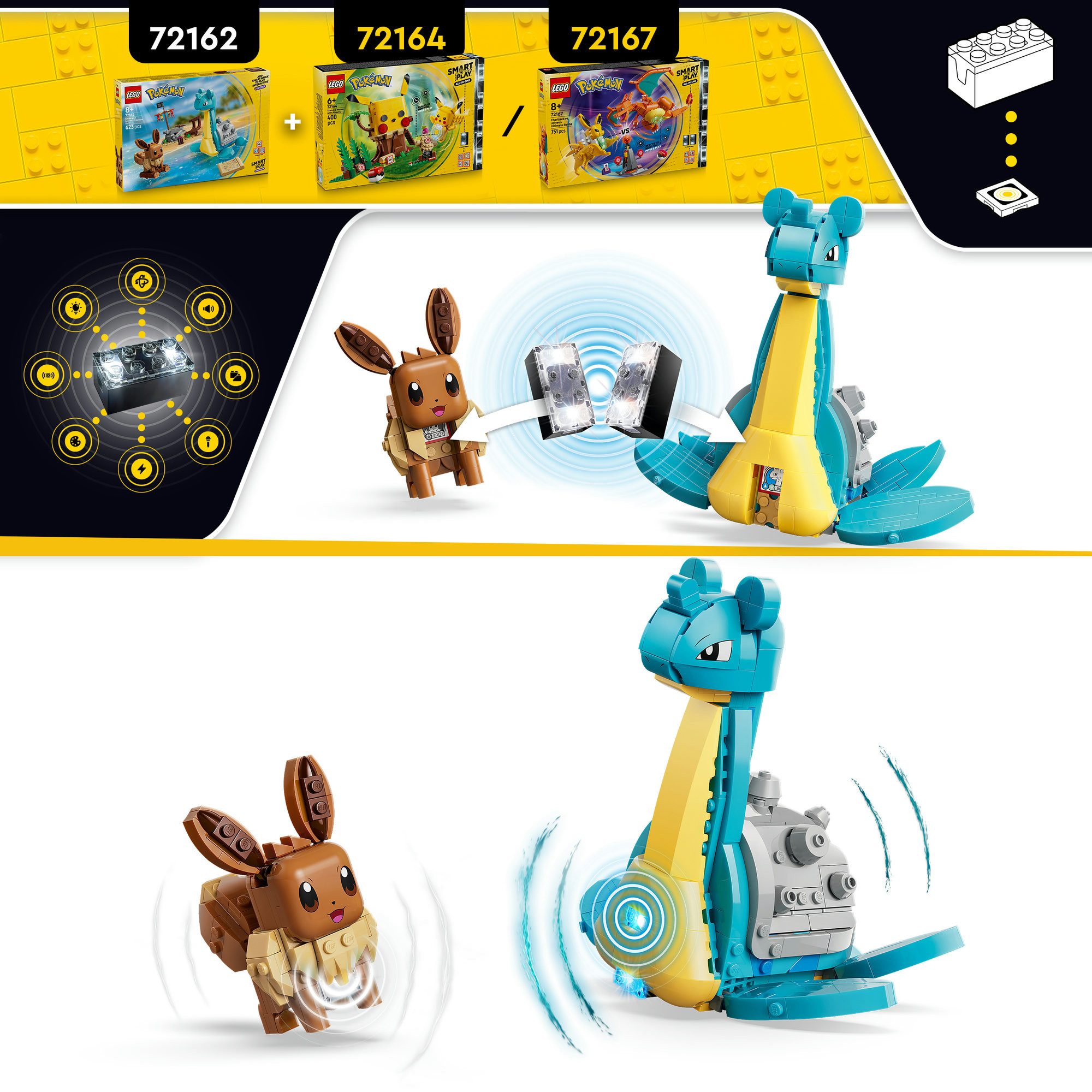 LEGO® SMART Play™ Evoli und Lapras auf Schatzsuche (72162), LEGO Pokémon Konstruktionsspielsteine, (623 St), Mit SMART Brick kompatibel (nicht Lieferumfang enth – Bild 5 von 5