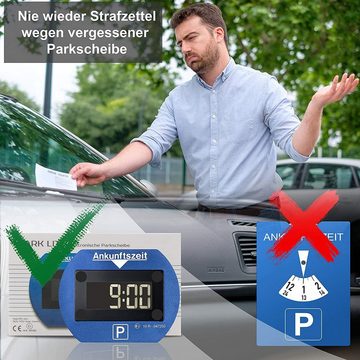 NeedIt elektronische Parkscheibe Park Lite, vollautomatische Parkuhr (Montagematerial inklusive), mit Zulassung, schnelle und einfache Montage