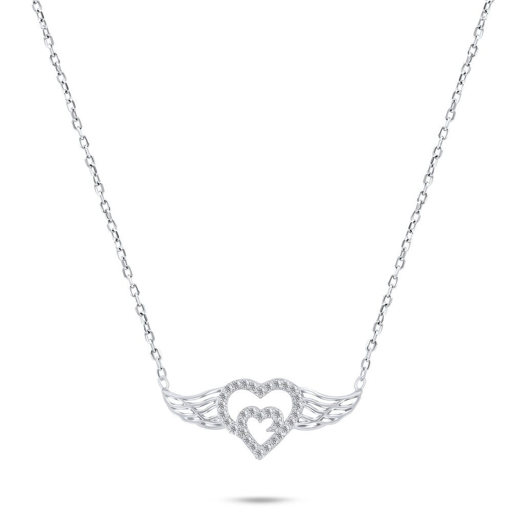 Brilio Silver Kette mit Einhänger Design silver necklace with zircons NCL47W