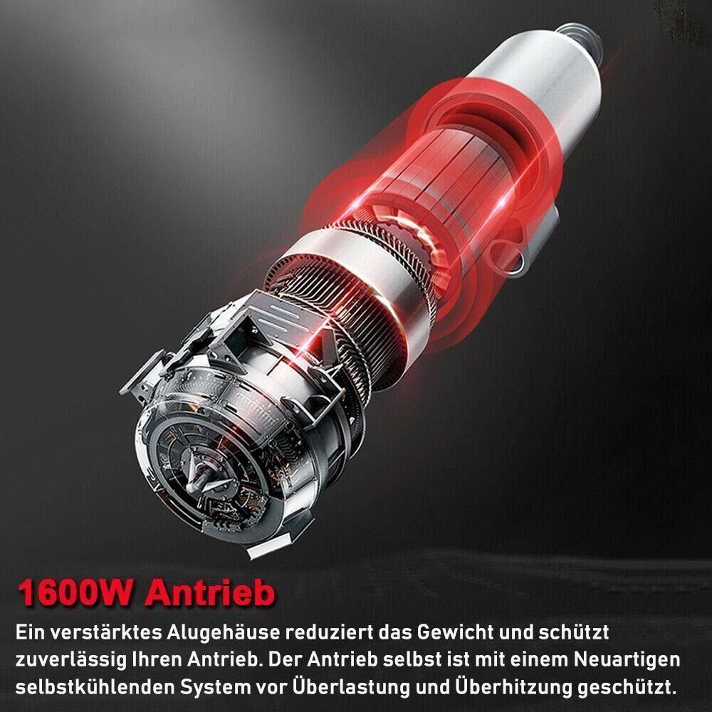 XERSEK Winkelschleifer 1600W Betonfräse Mauerfräse Putzfräse Betonschleifer Sanierungsfräse, max. 4000 U/min, Winkel Schleifer Fräse Wand Renovierungsfräse für  – Bild 4 von 5
