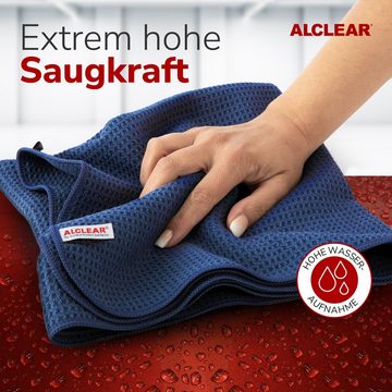 ALCLEAR 820901_2 Microfasertuch Trockenwunder, 2er, 60x40cm, Auto/Küche navy Mikrofasertuch (70% Polyester, 30% Polyamid, 40x60 cm)