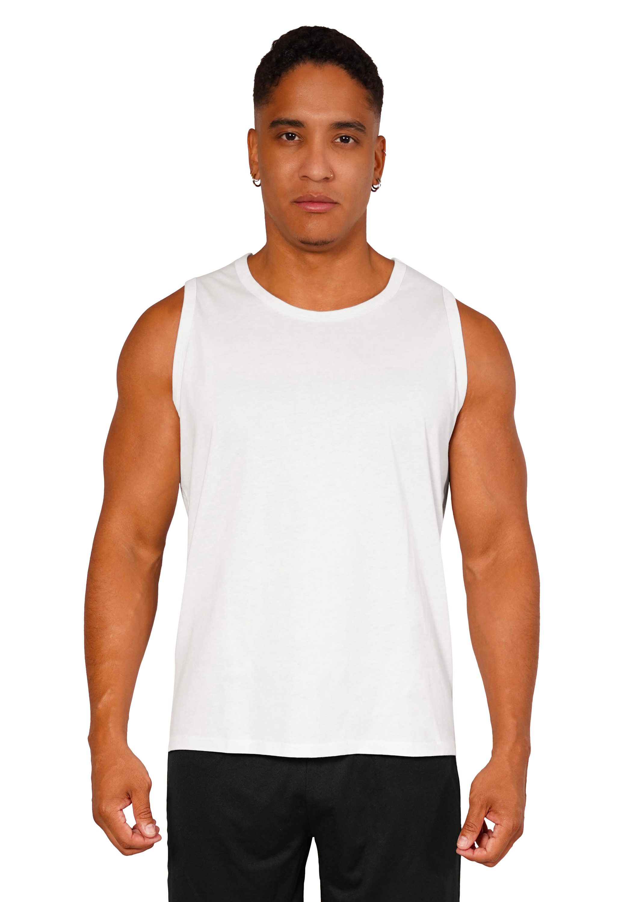 Stark Soul® Tanktop Tank Top Herren, Ärmelloses Sommer Shirt, aus reiner Baumwolle Single Jersey