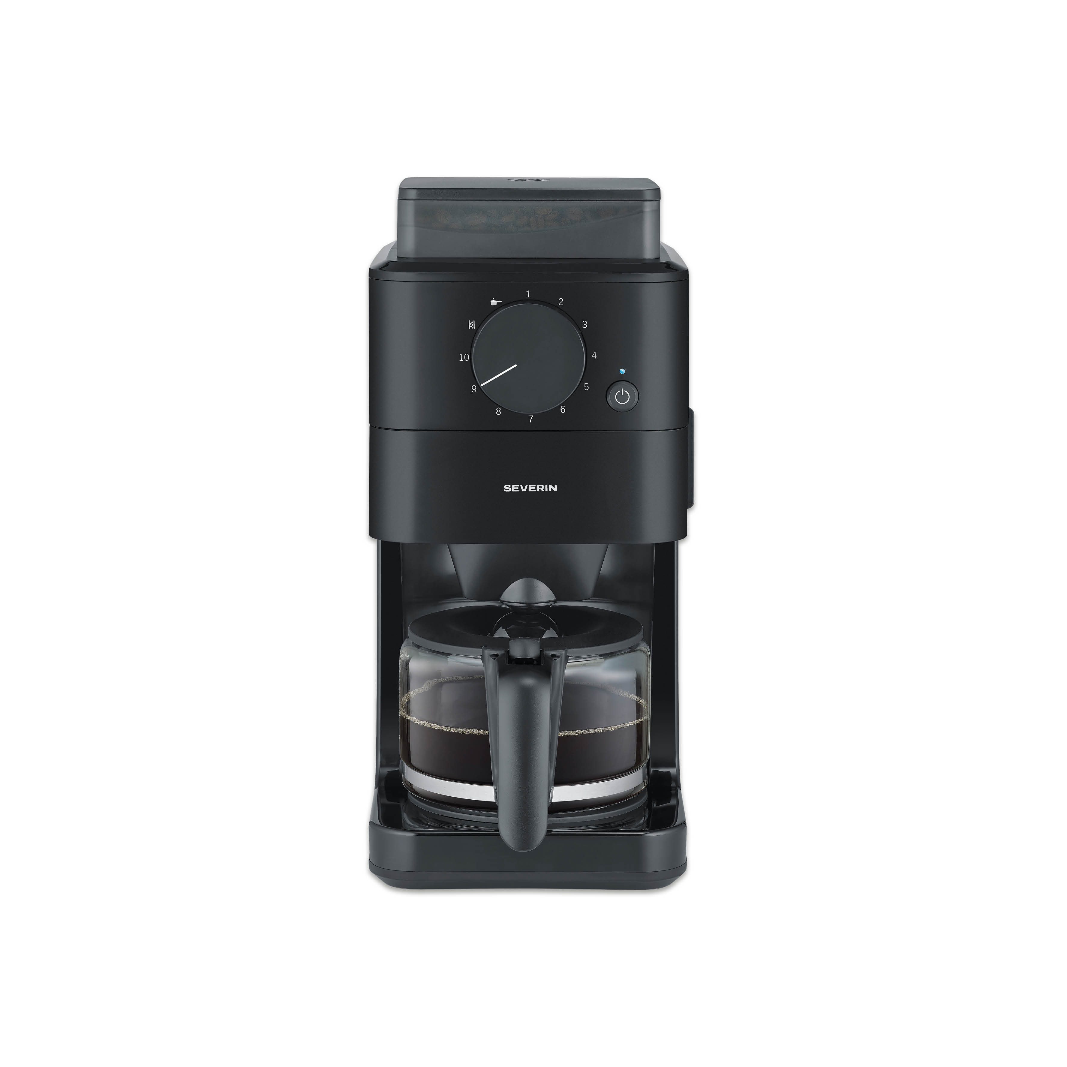 Severin Filterkaffeemaschine KA 9215 Kaffeemaschine mit Mahlwerk und Glaskanne
