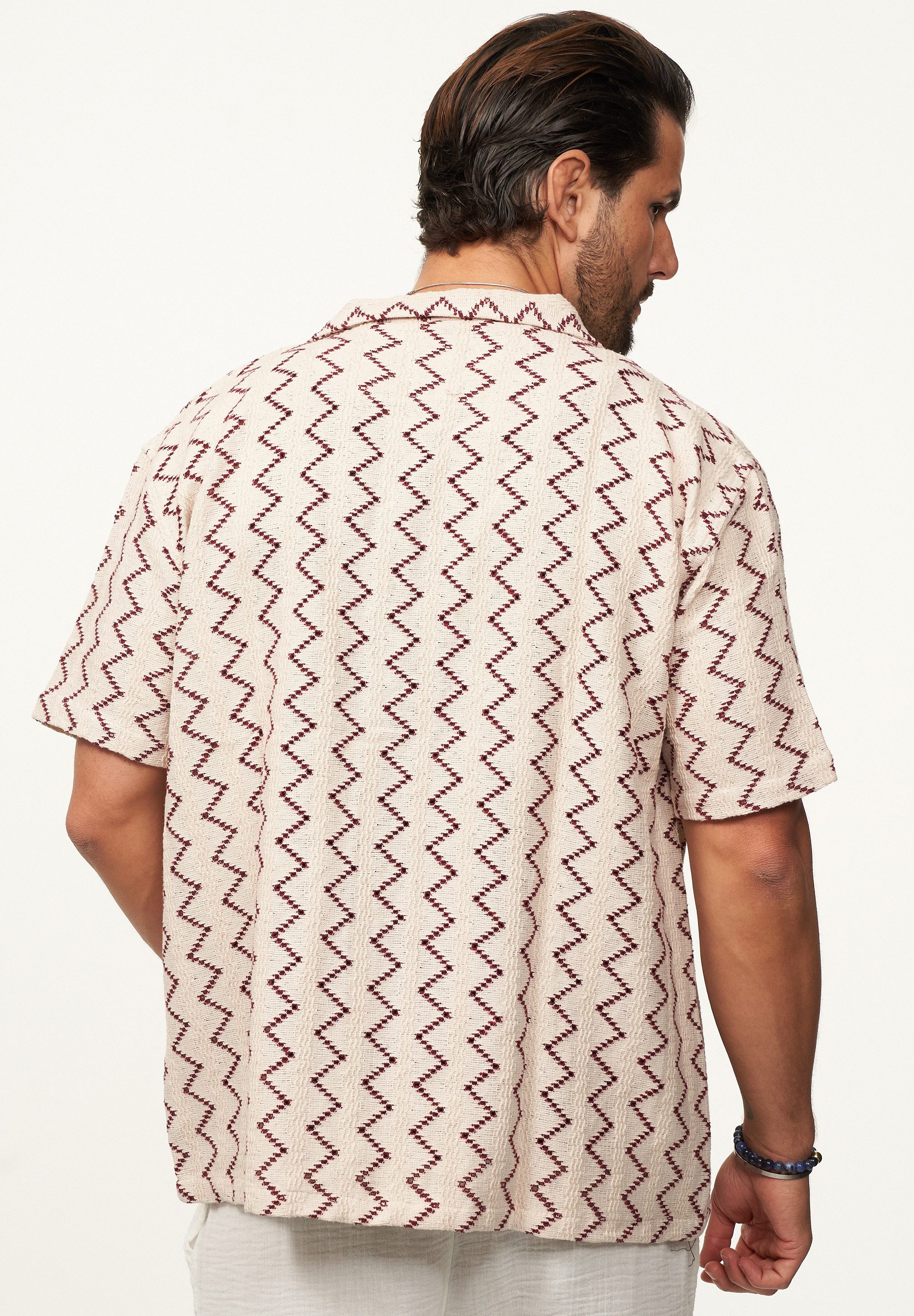 SOULSTAR Kurzarmhemd im Vintage Summer-Look Herren Kurzarm Strick Polo-Hemd T-Shirt – Bild 3 von 3