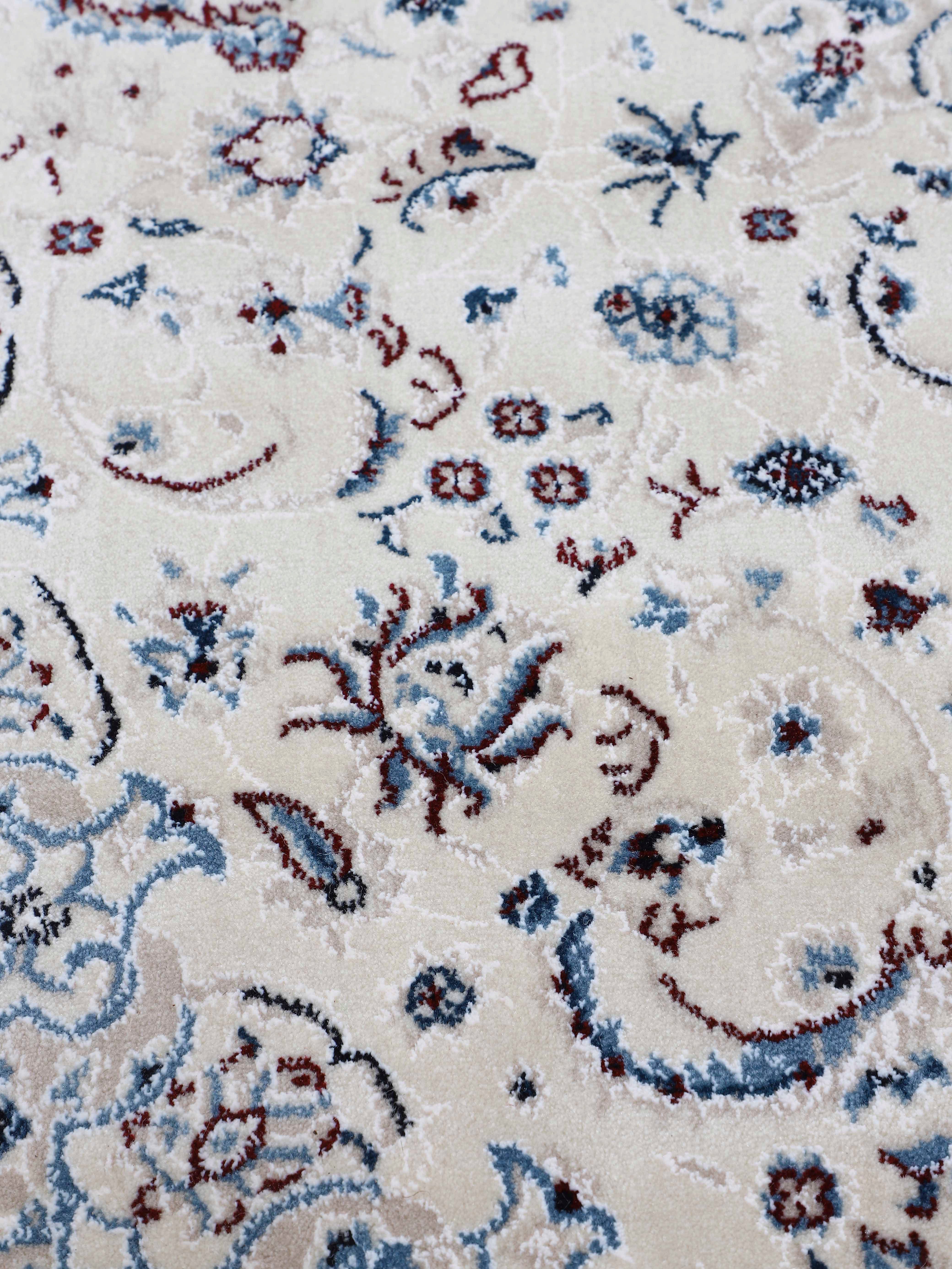 Teppich Nain Diane, rund, mm, Orient Look creme Höhe: carpetfine, 8 Kurzflorteppich