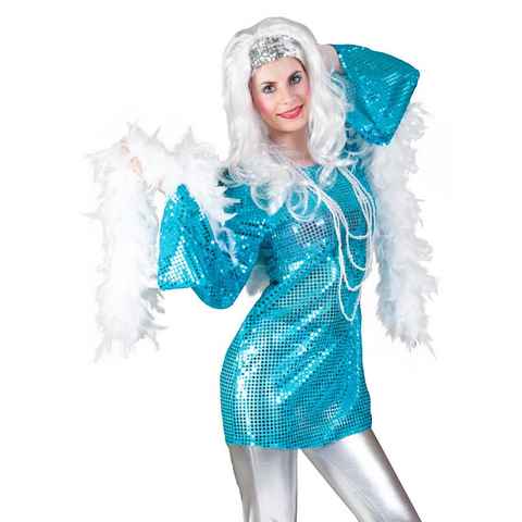 Funny Fashion Kostüm Disco Tunika für Damen - Blau