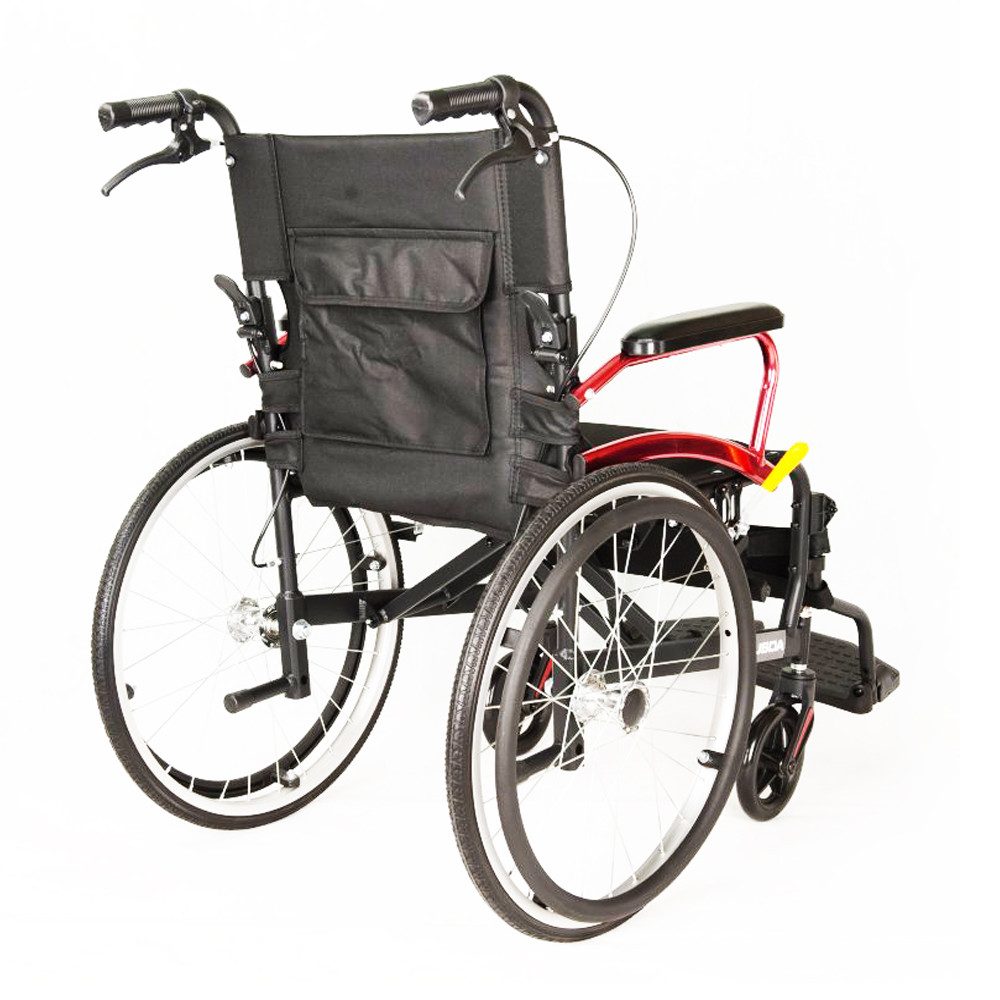 Antar Rollstuhl komfortabler Aluminium Rollstuhl mit Sicherheitsgurt