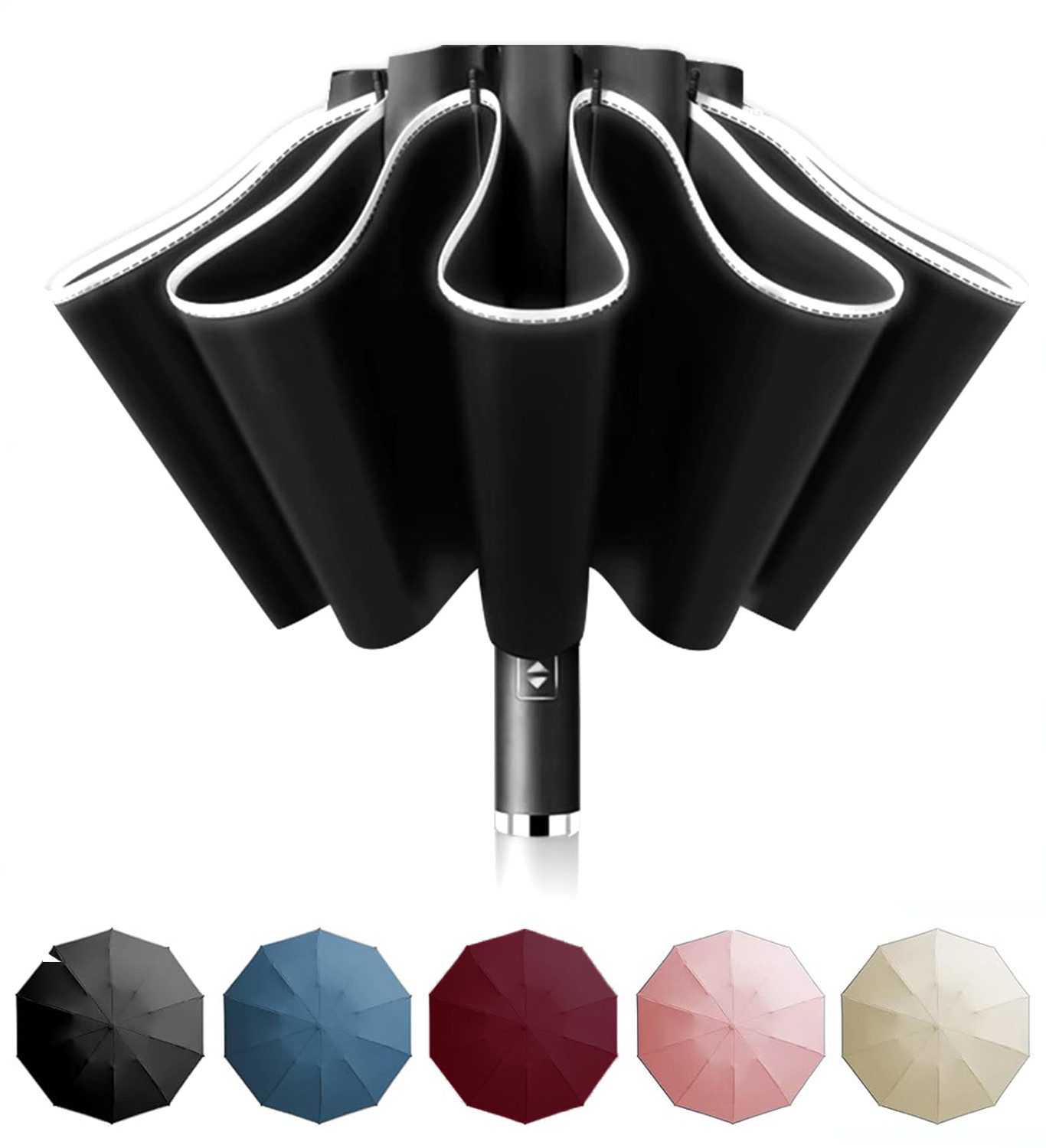 Coonoor Taschenregenschirm Vollautomatischer umgekehrter Regenschirm, große günstig online kaufen