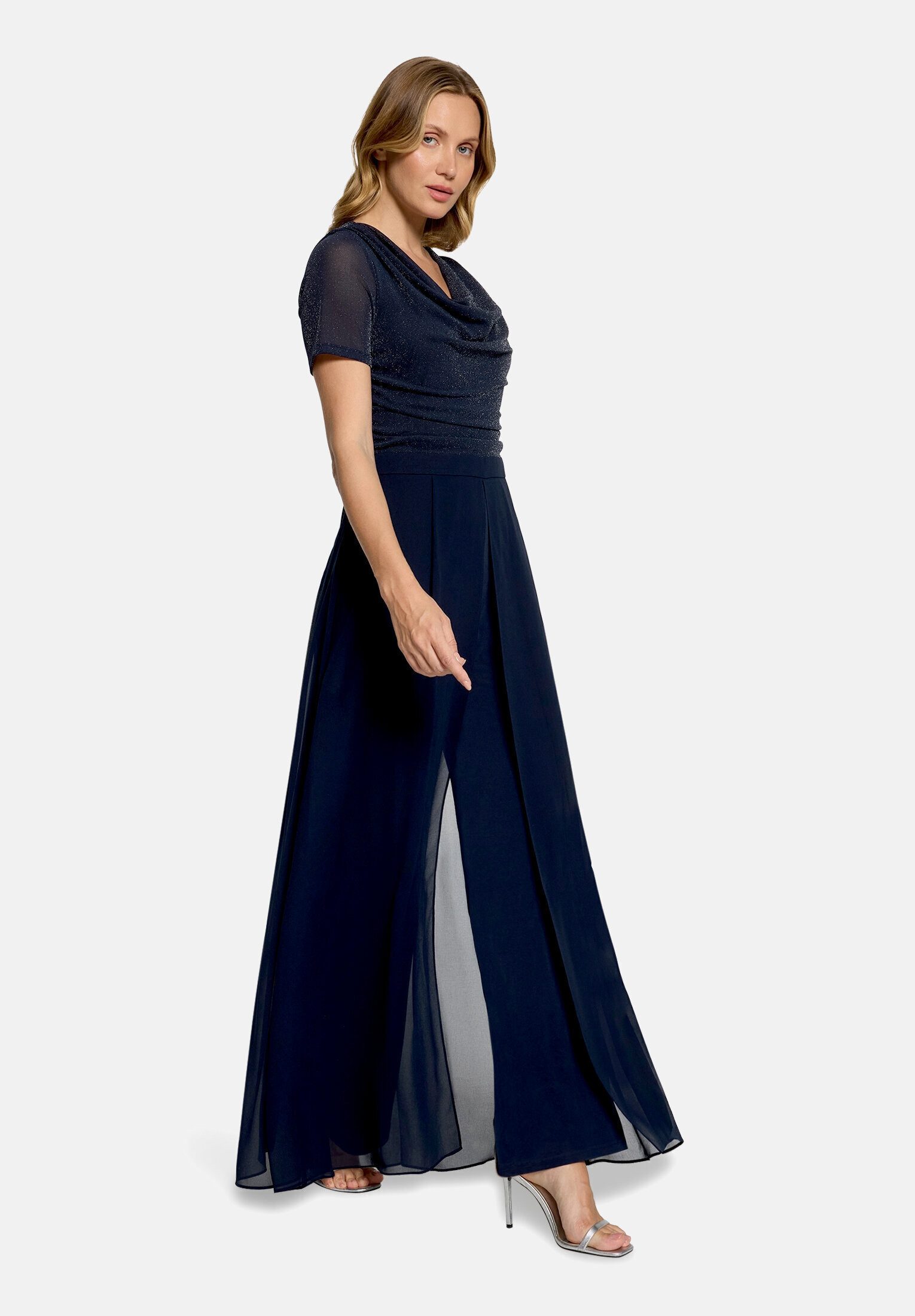 Vera Mont Overall Damen mit Wasserfallausschnitt (1-tlg)