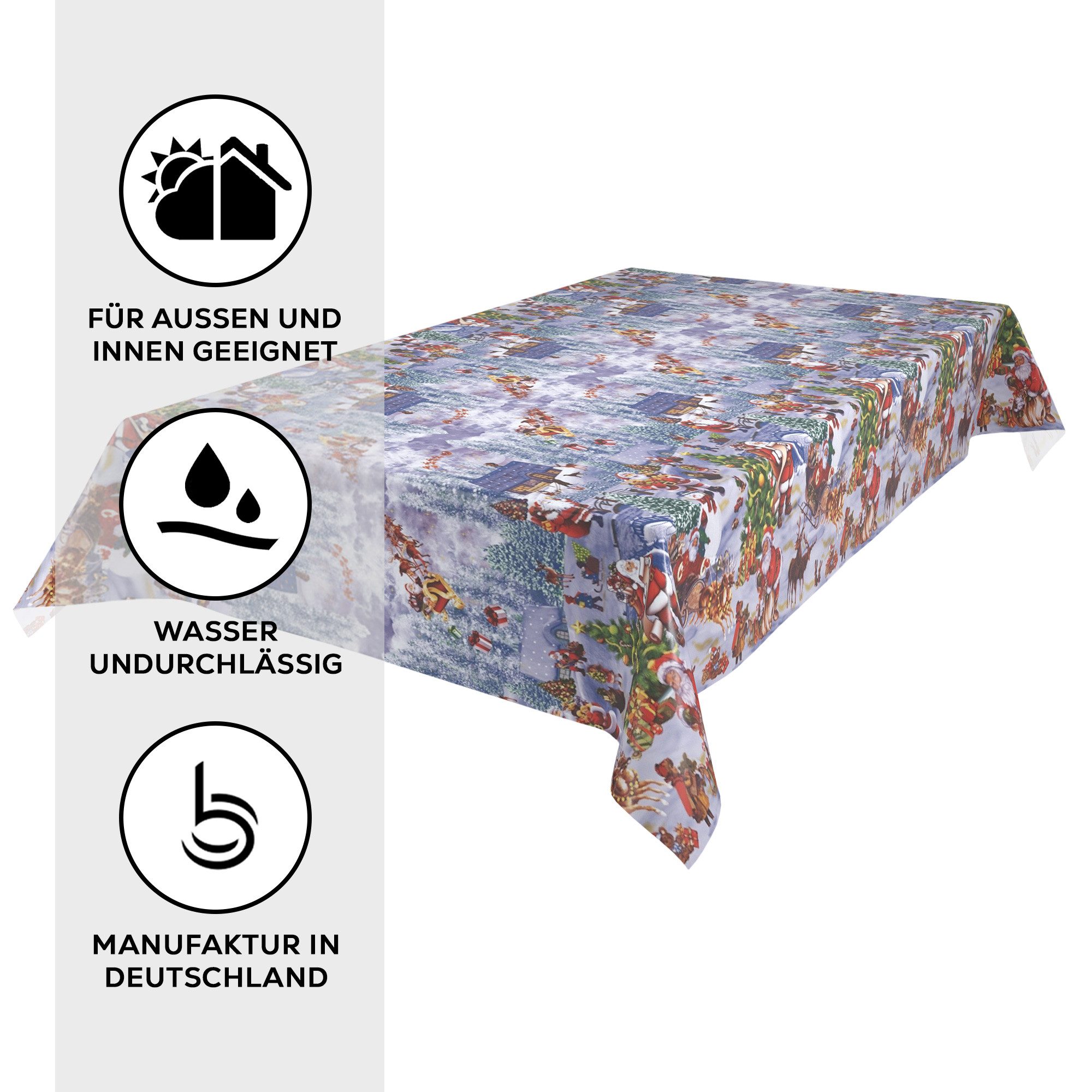 Beautex Tischdecke Weihnachten Wachstuch, Wachstuchtischdecke (1-tlg) – Bild 4 von 5