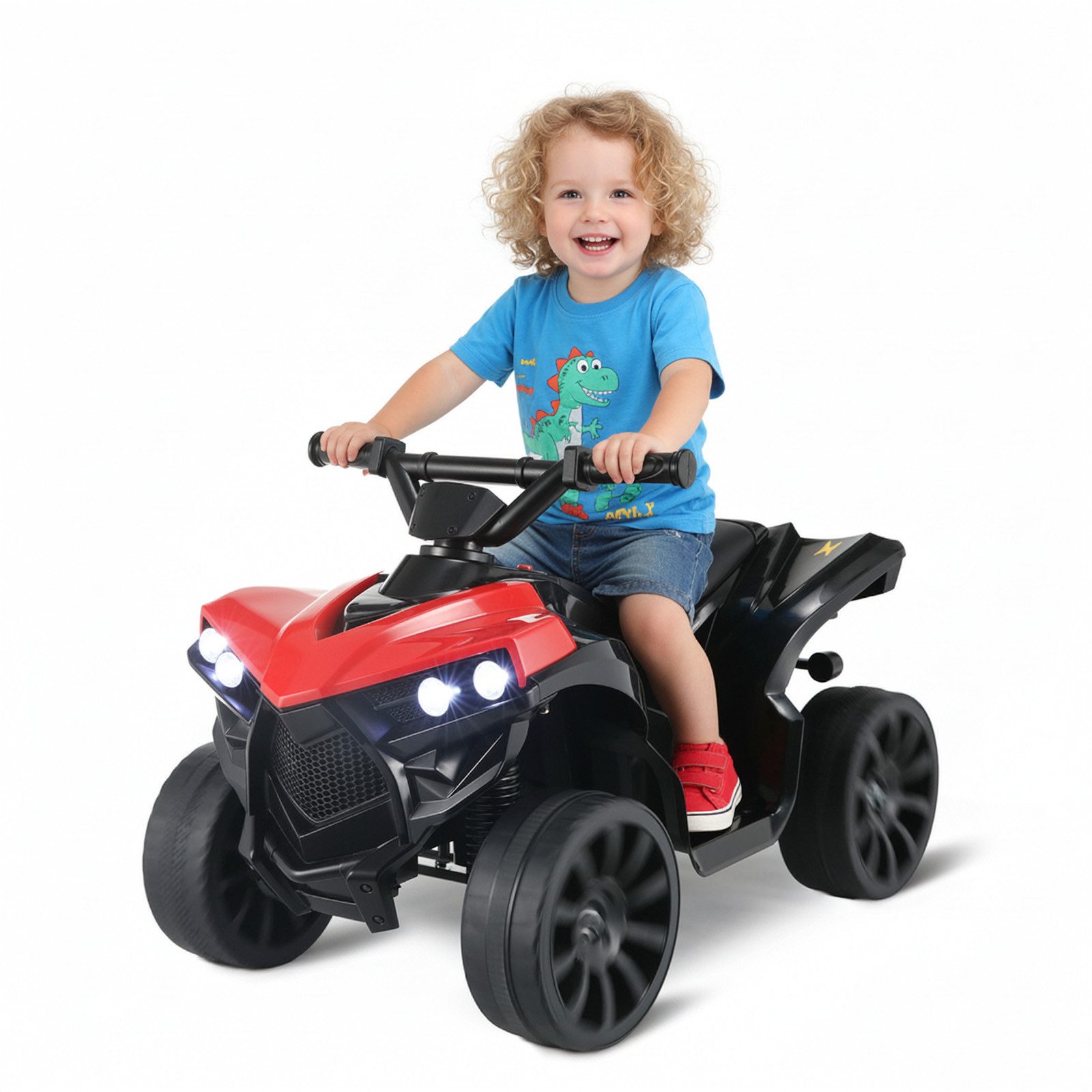 TLGREEN Elektro-Kinderquad, Kinder Elektro Motorrad, 6V Spielmotorrad mit MP3 Player & LED Licht, 3 km/h, Geeignet für Kinder ab 3 Jahren