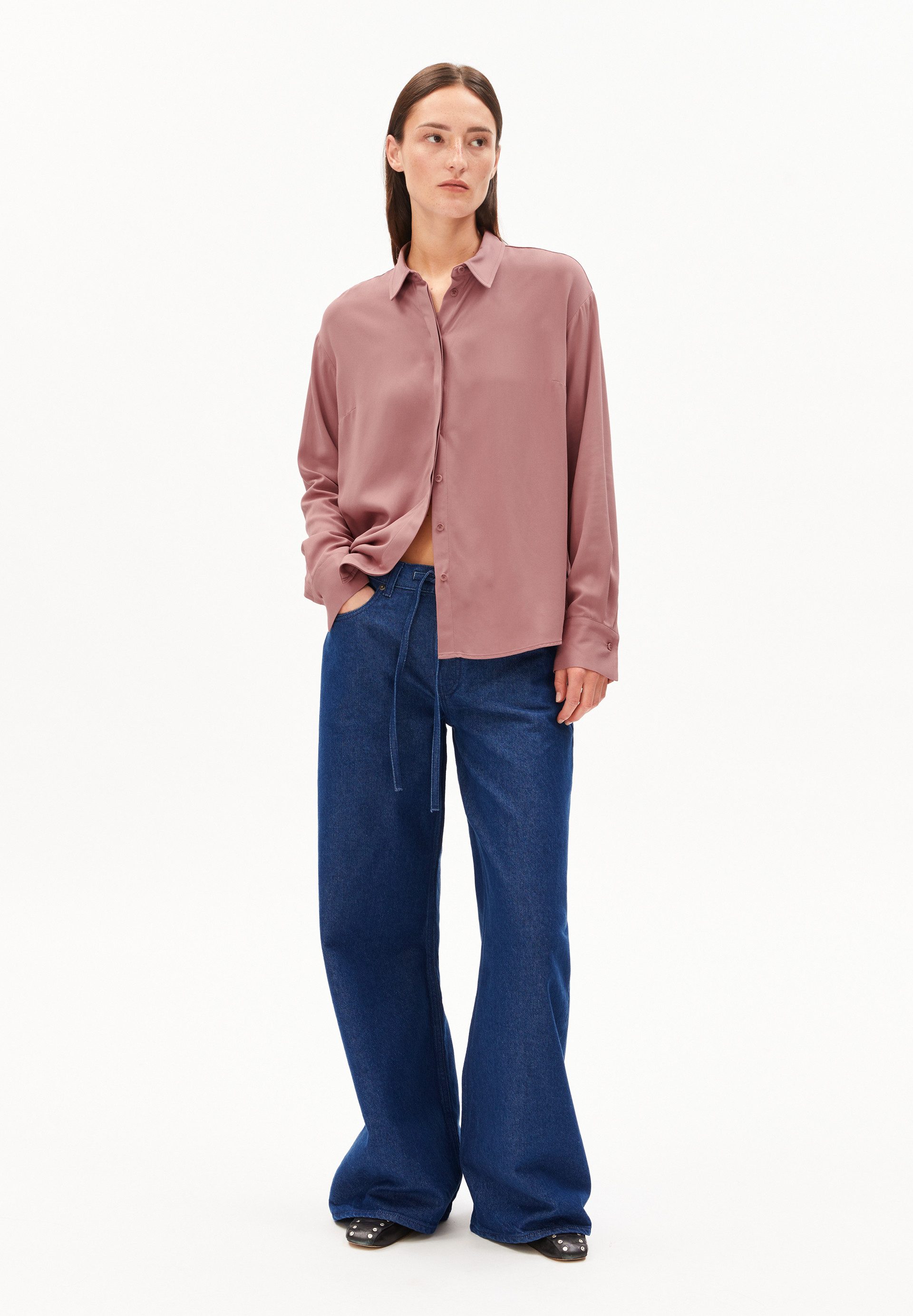 Armedangels Langarmbluse LARISAANA Bluse aus LENZING™ ECOVERO™ Viskose Relaxed Fit