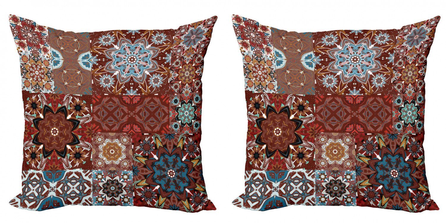 Kissenbezüge Abakuhaus Mandala Victorian Doppelseitiger Braun Accent (2 Digitaldruck, Stück), Modern