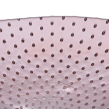Bigbuy Dekoschale Schale Tischdekoration Rosa Recyceltes Glas 40 x 40 x 11 cm