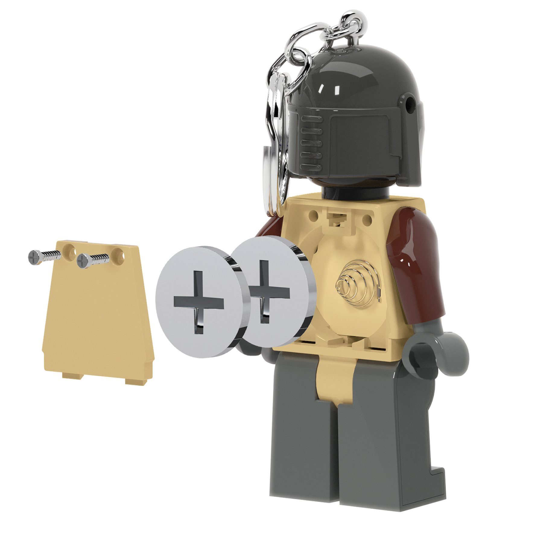 Taschenlampe The Schlüssel Schlüsselanhänger mit Toy anhänger LEGO Joy Mandalorian