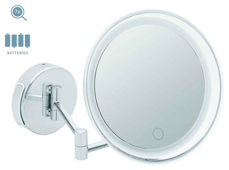 Libaro Kosmetikspiegel Siena, LED Kosmetikspiegel Vergrößerung 7x Dimmer Auto-off Batterien oder USB