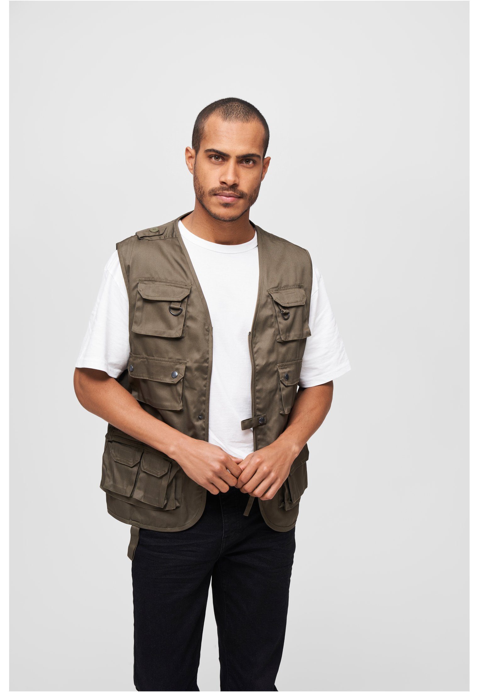 Brandit Steppweste Herren (1-tlg) olive Vest Hunting