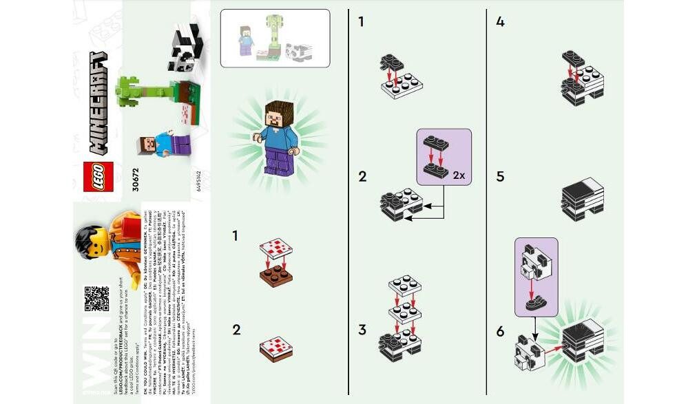 LEGO® 30672 Minecraft Steve mit Baby-Panda günstig online kaufen