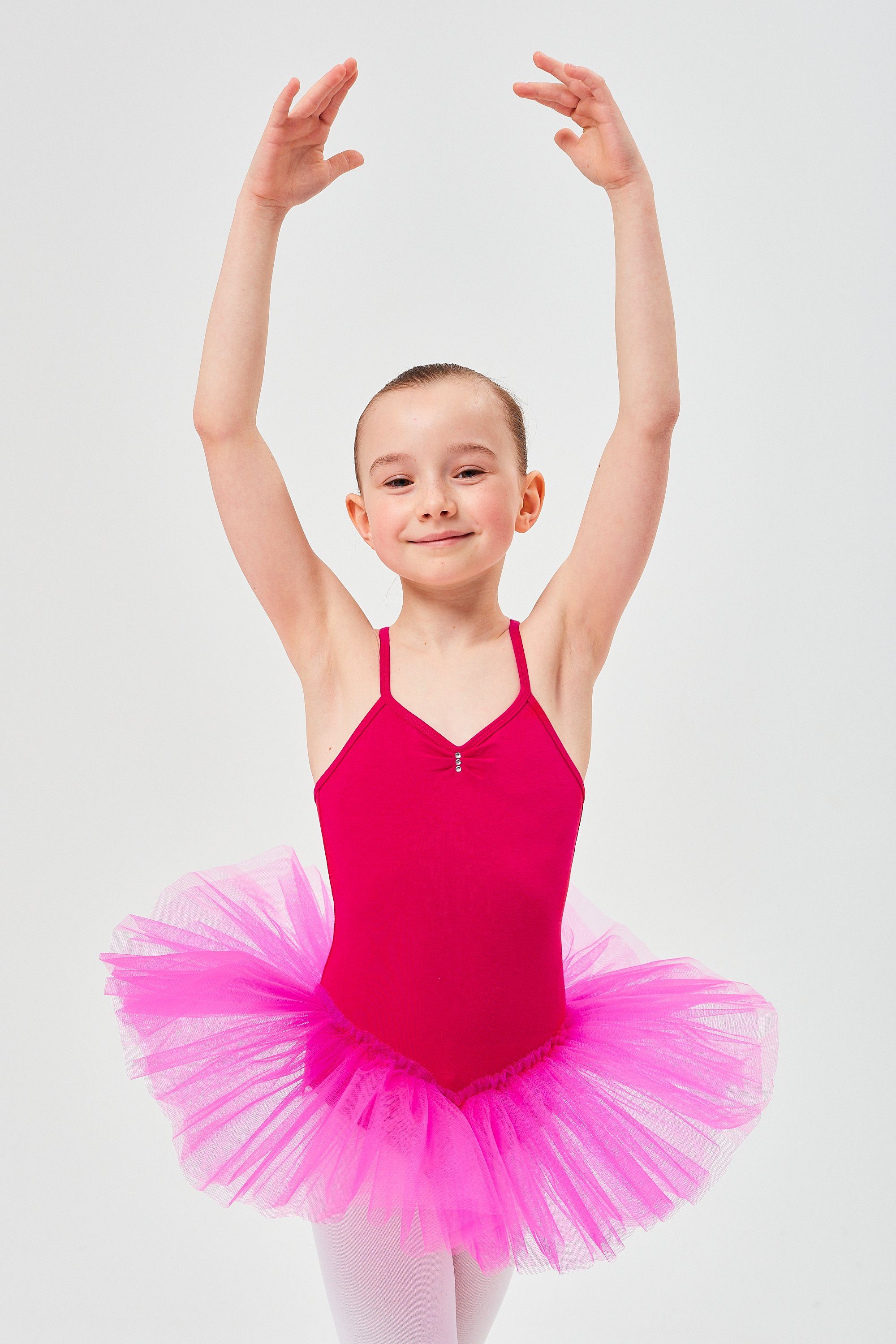 pink Ballett Kim tanzmuster Tüllkleid Tutu Glitzersteinen für Mädchen Ballettkleid mit