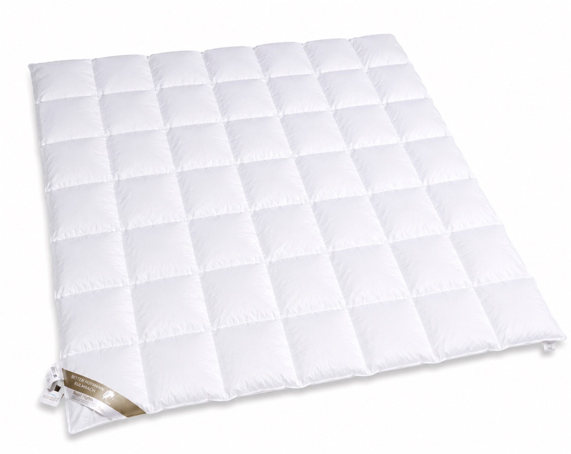 Betten Hofmann 4-Jahreszeitenbett Betten Hofmann Luxus Ganzjahres Daunendecke 200x220 cm Bettdecke 7x8, Füllung: 100% Daunen, Bezug: 100% Baumwolle, mittelwarme Ganzjahresdecke, hypoallergen, made in germany