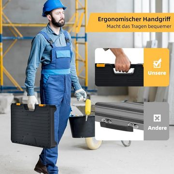 KOMFOTTEU Tritthocker 2 in 1 Werkstatthocker, mit Stauraum & rutschfeste Füße, bis zu 150 kg