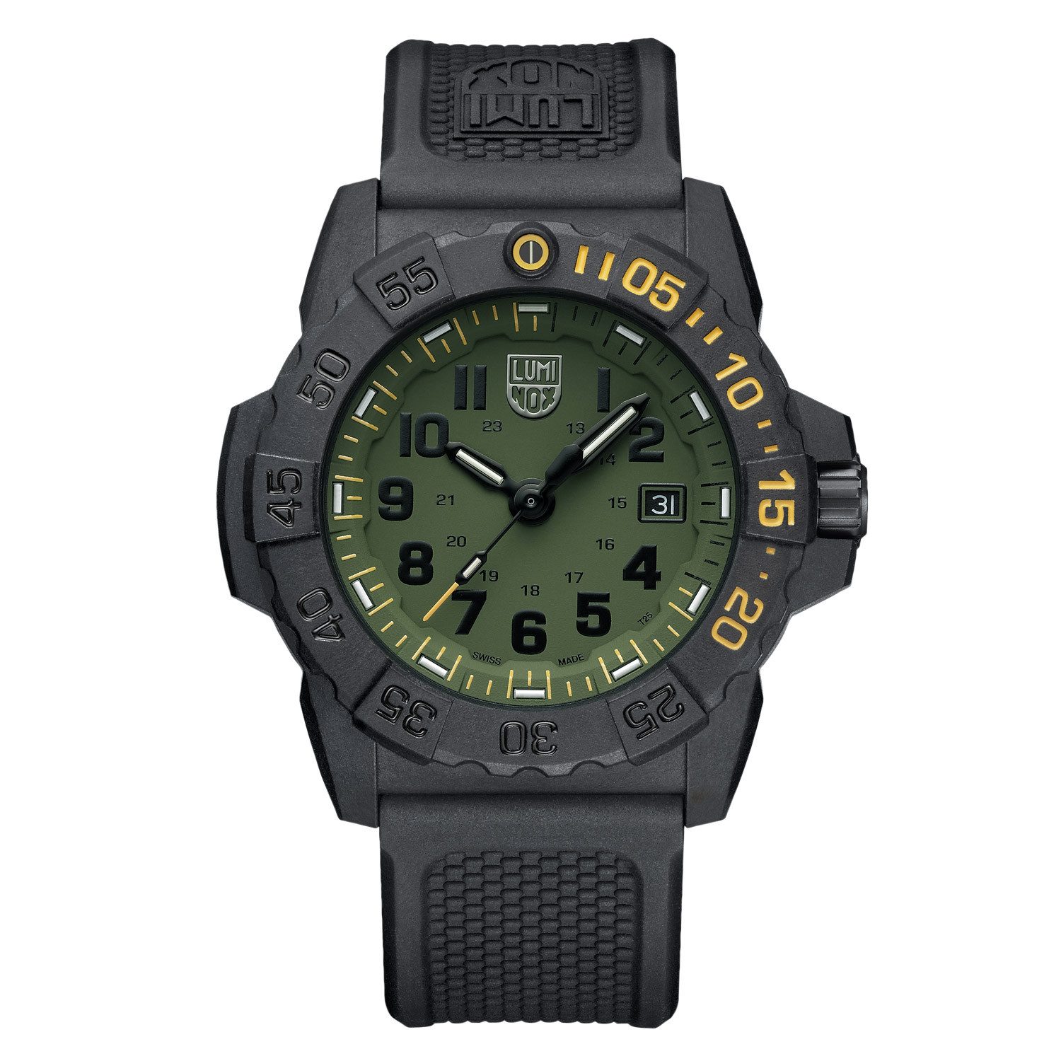 Luminox Taucheruhr XS.3517.NSF, für Herren Navy Seal Foundation Schwarz/Grün