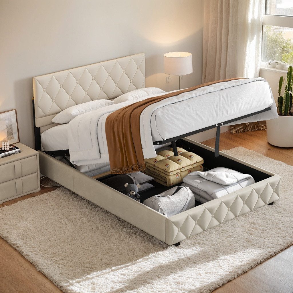 MODFU Polsterbett Funktionsbett Stauraumbett (Strapazierfähig und günstig online kaufen