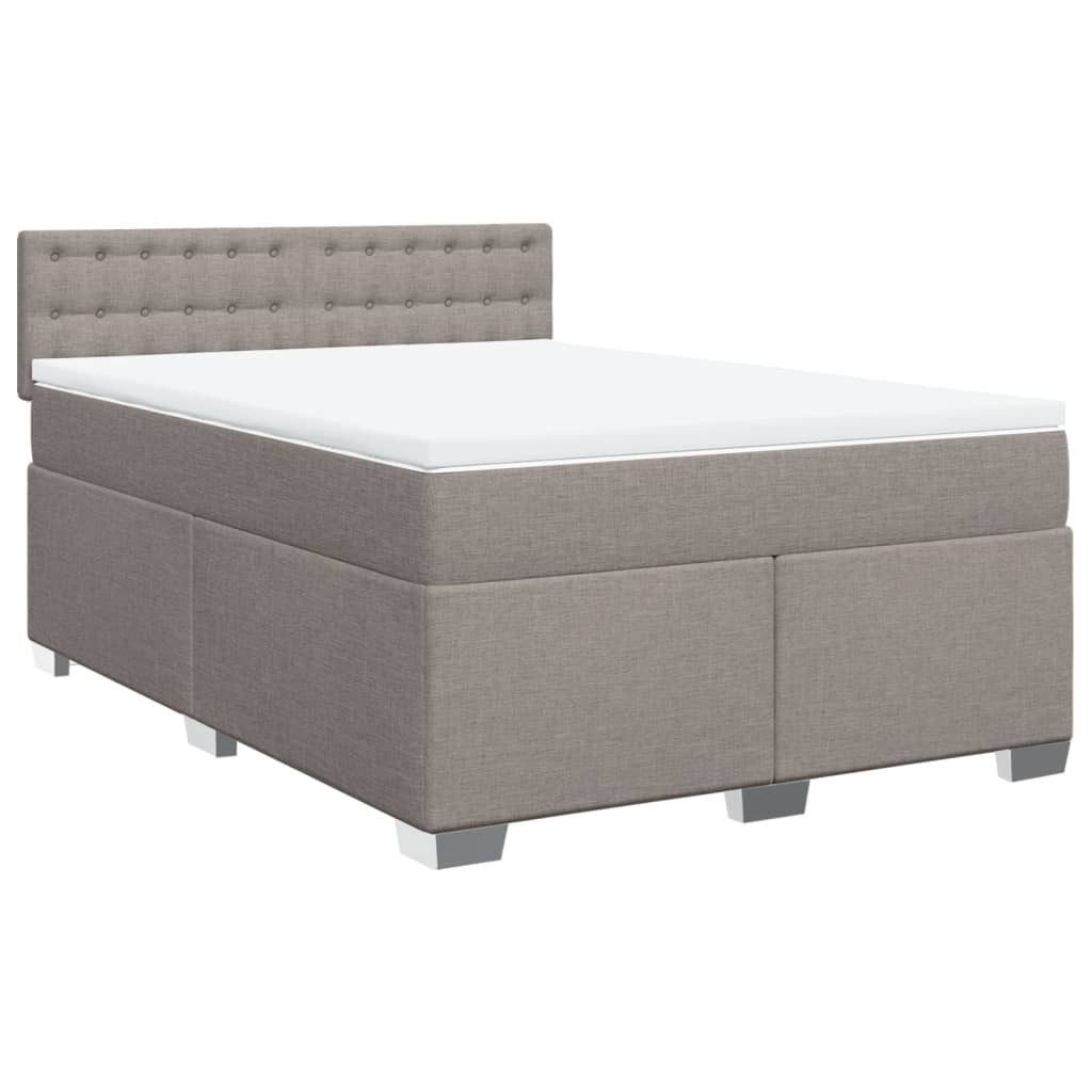 vidaXL Bett Boxspringbett mit Matratze Taupe günstig online kaufen
