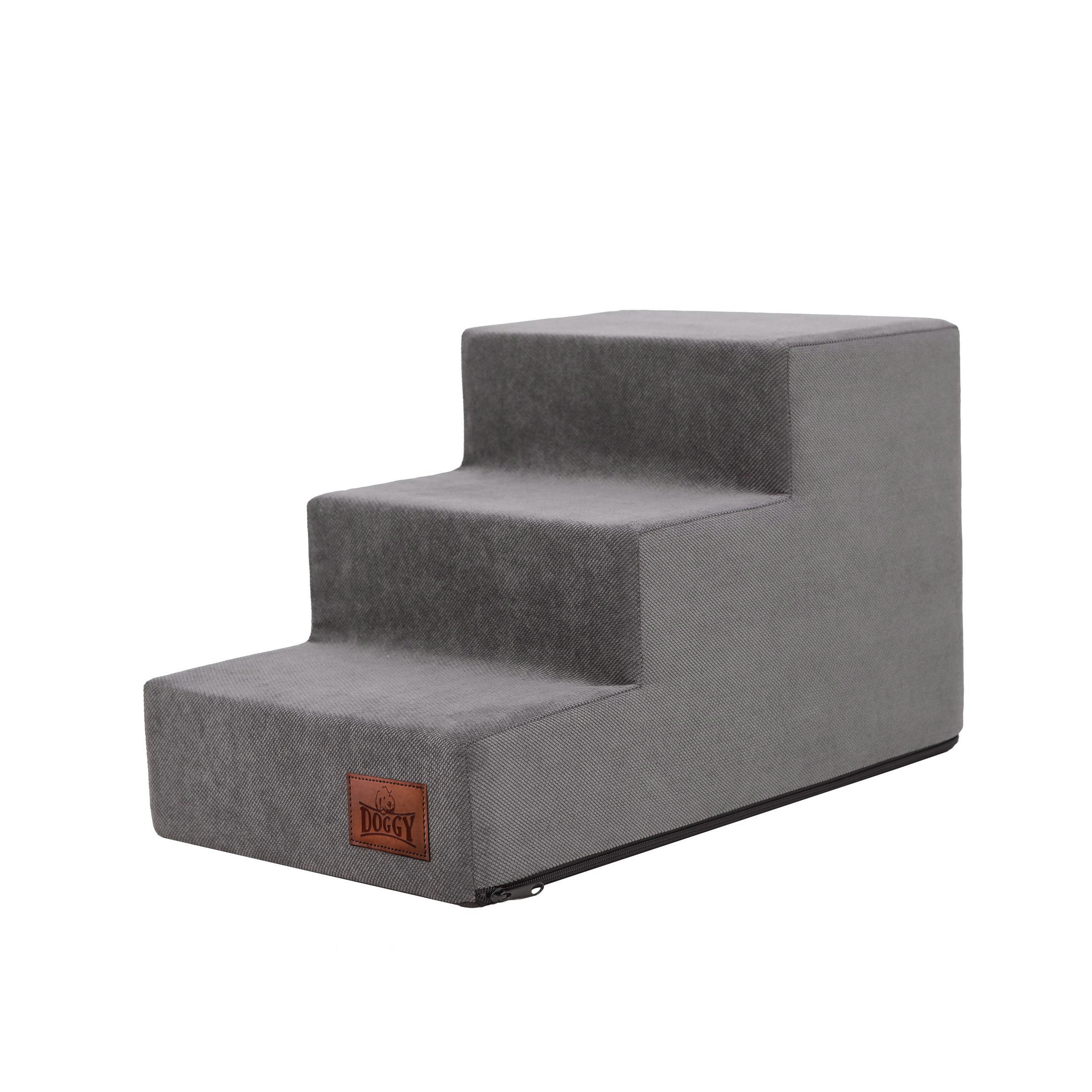 Hobbydog Haustiertreppe Savoy Haustiertreppe 3-/4-stufig als Einstiegshilfe für Sofa und Bett (1-teilig), abnehmbarer Bezug, pflegeleicht, formstabil