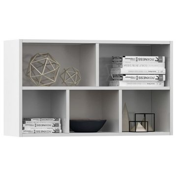 furnicato Bücherregal Bücherregal/Sideboard Weiß 50x25x80 cm Holzwerkstoff
