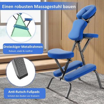 KOMFOTTEU Massageliege Massagestuhl, klappbar mit Tragetasche