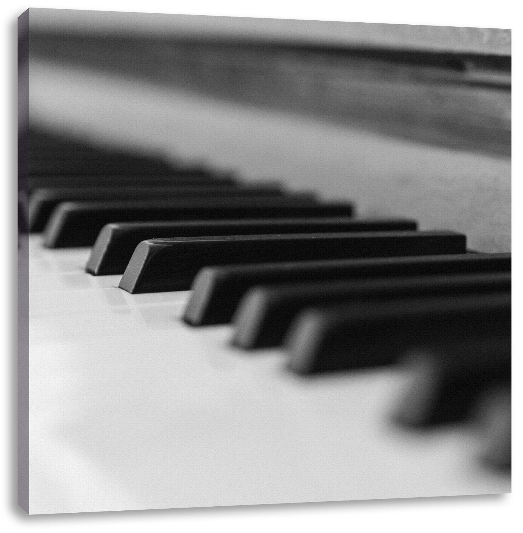 Pixxprint Leinwandbild Elegantes Klavier, Elegantes Klavier (1 St), Leinwandbild fertig bespannt, inkl. Zackenaufhänger