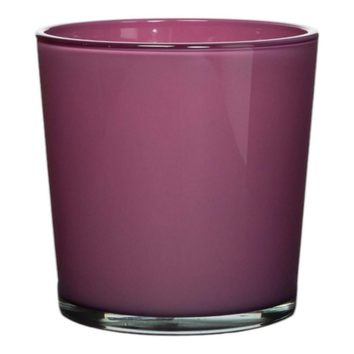 INNA-Glas Blumentopf Pflanzgefäß ALENA, mauve, 19cm, Ø19cm