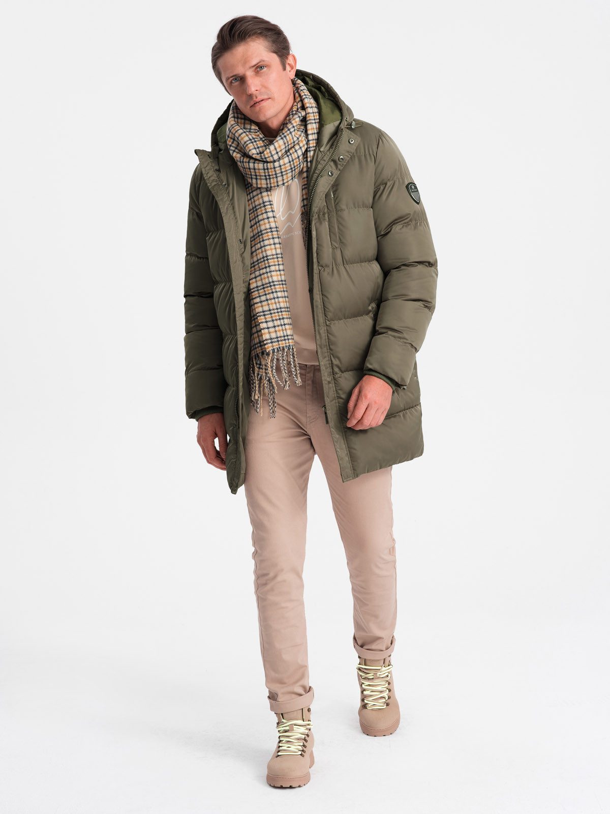 OMBRE Winterjacke Lange Steppjacke günstig online kaufen