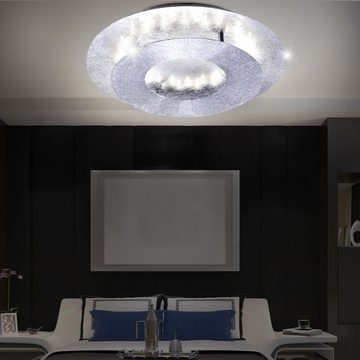 etc-shop LED Wandleuchte, LED-Leuchtmittel fest verbaut, Warmweiß, Wandleuchte Wandlampe Flurleuchte Metall silber drehbar LED
