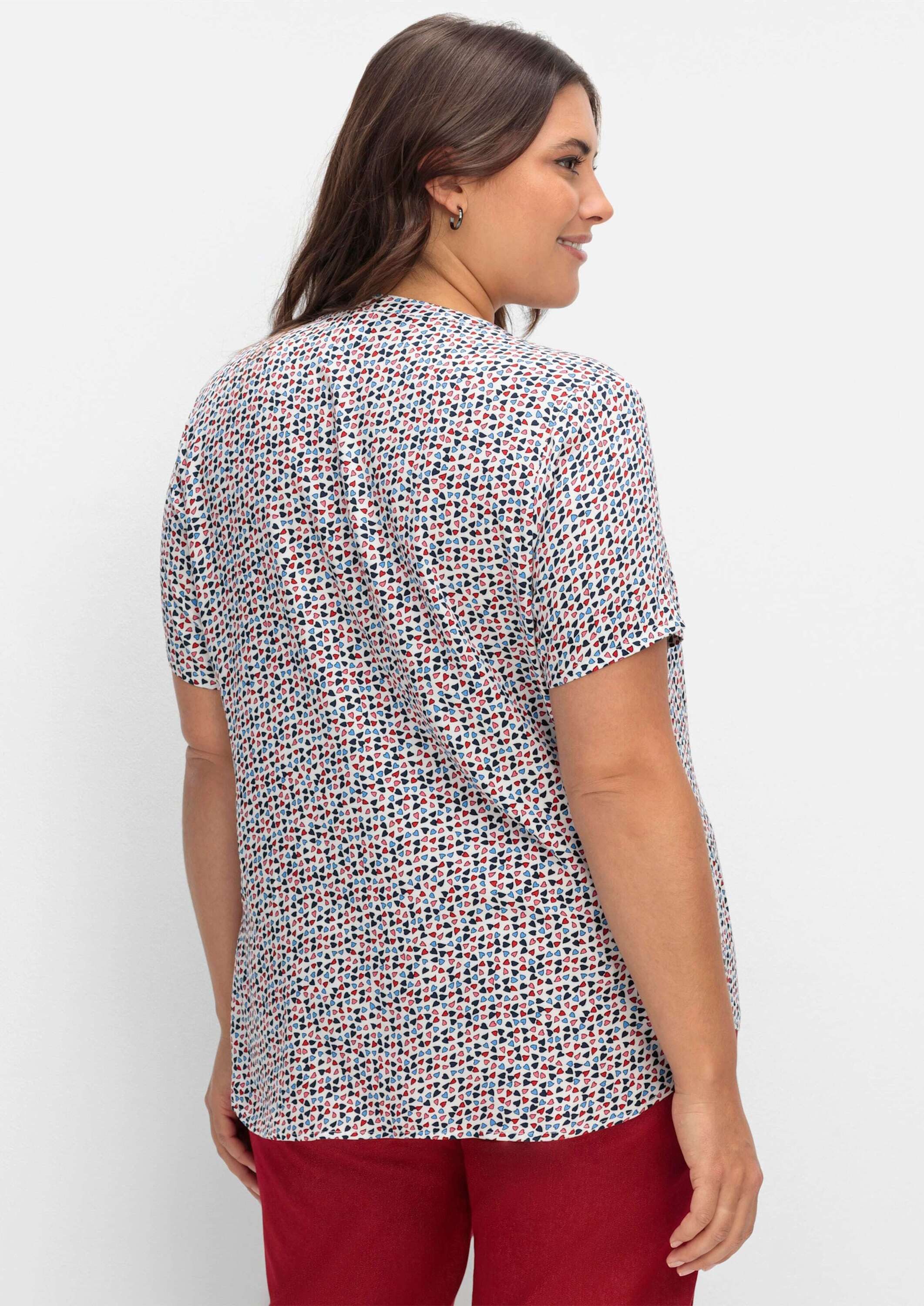 Witt Klassische Bluse Druckbluse Kurzarm