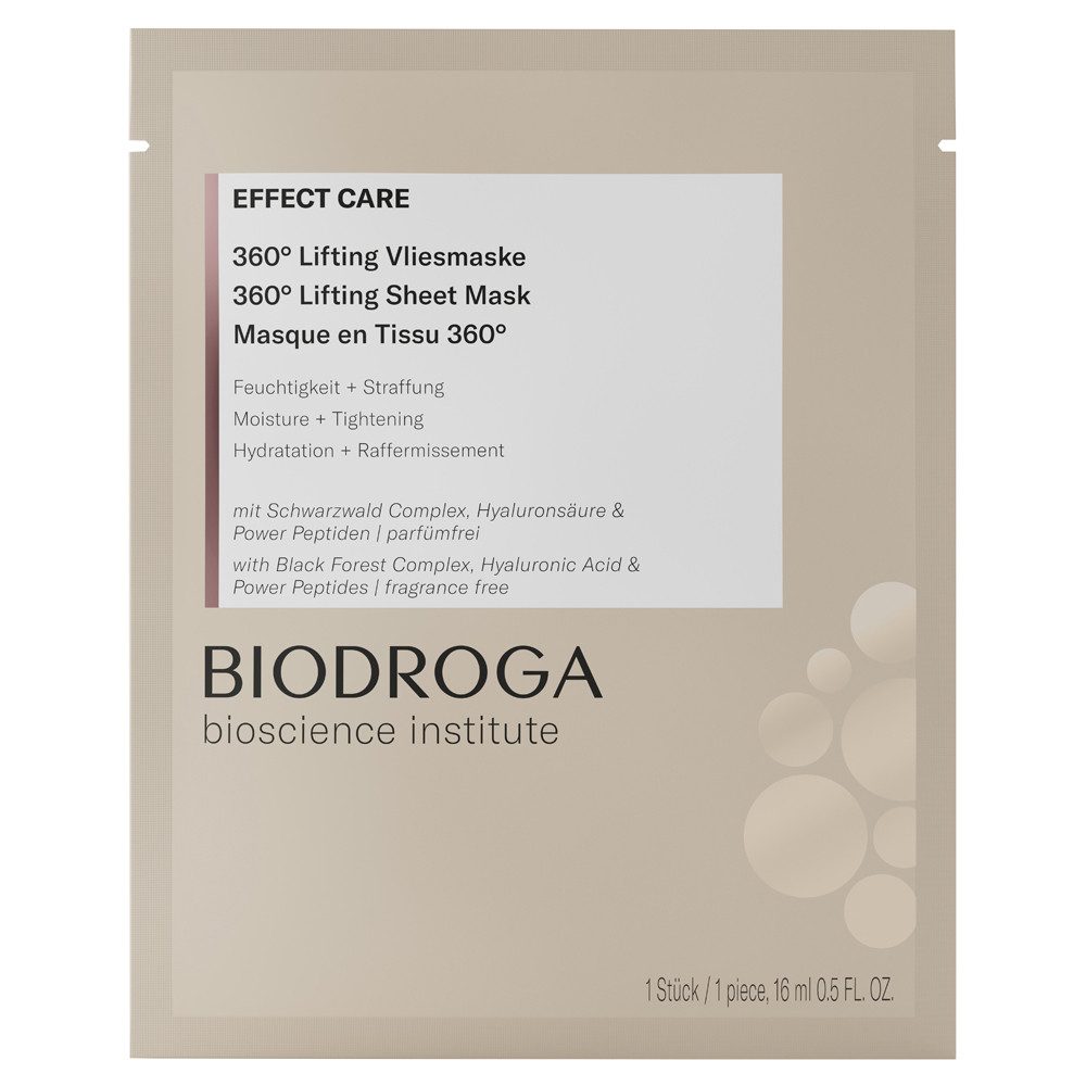 Biodroga Gesichts-Reinigungsfluid Biodroga - Mask Sensation - 360° Lifting Vliesmaske - 1x16ml