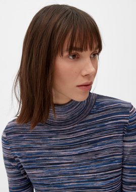 s.Oliver Strickpullover Turtleneck mit abstraktem Allover-Muster