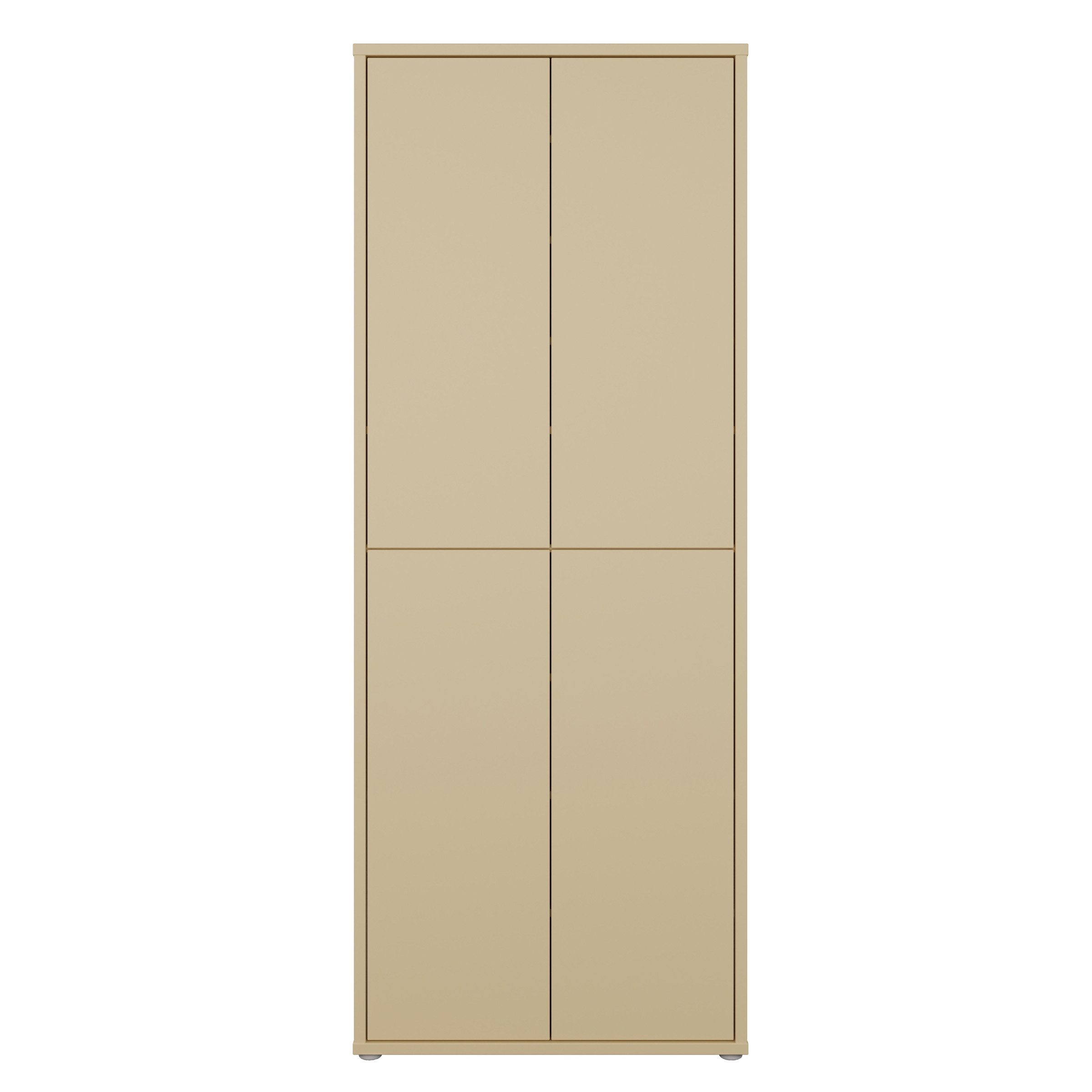 PREISBRECHER Schuhschrank ALICE SPRINGS in Buttergelb - 74,5x191,9x34,9cm (BxHxT)