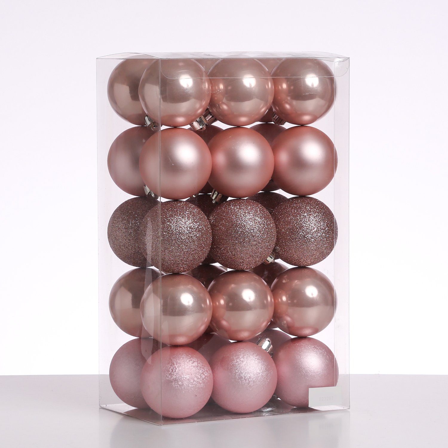 Weihnachtsbaumkugel Weihnachtskugeln Christbaumkugeln bruchfest 6cm rosa 30 Stück
