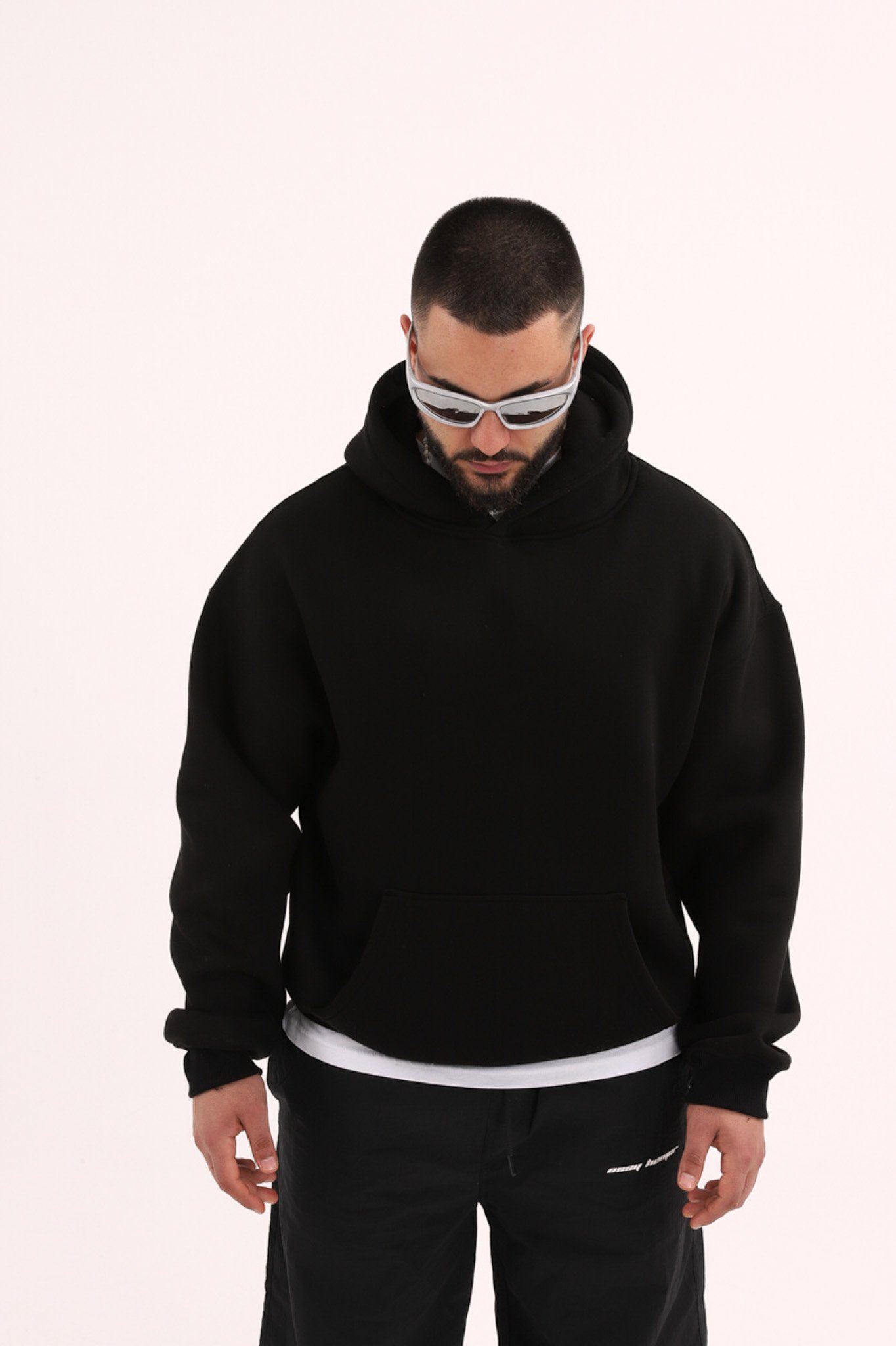 COFI Casuals Hoodie einfarbiger Basic Oversized Hoodie Premium Kapuzenpullover Unisex