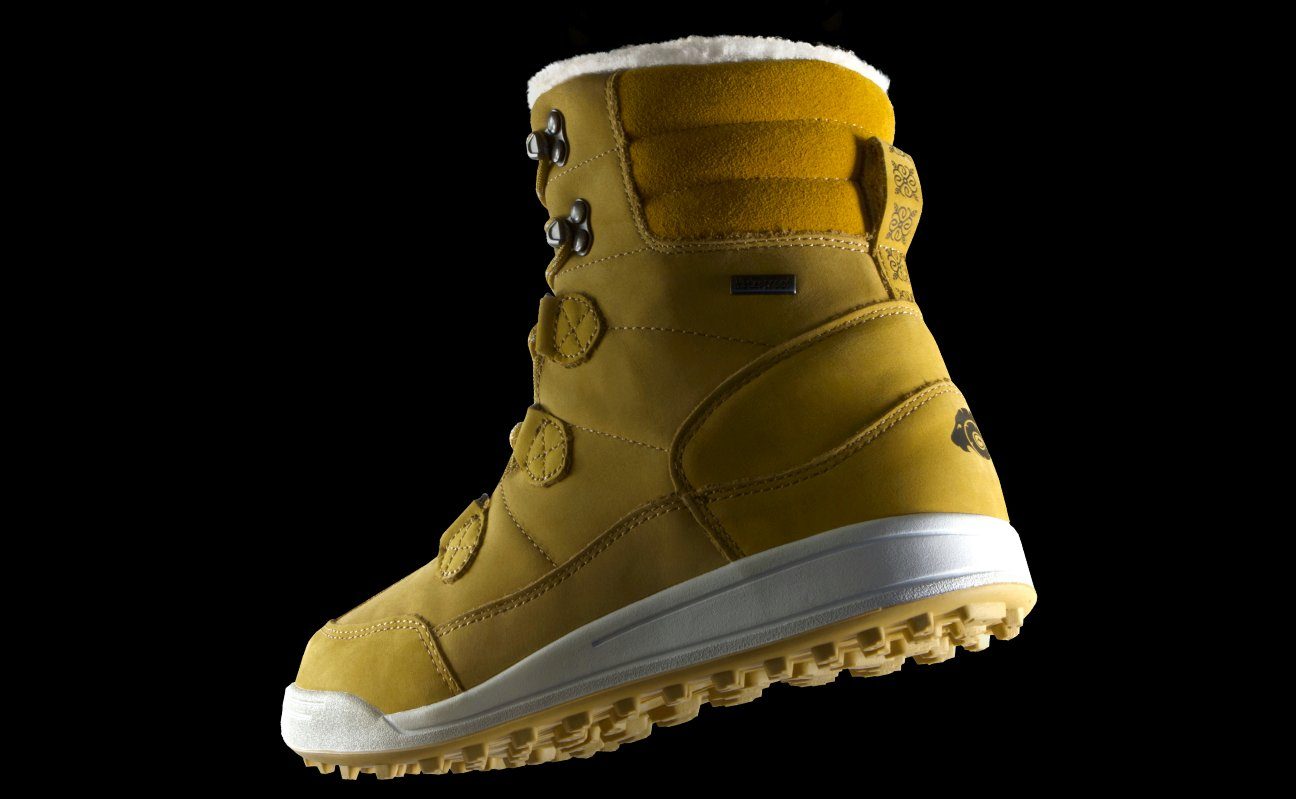 GUGGEN Mountain Winterstiefel HPC57 Damenfellstiefel Damenwinterstiefel Fellstiefel Stiefel wasserdicht Damen Lederstiefel Lammfellstiefel