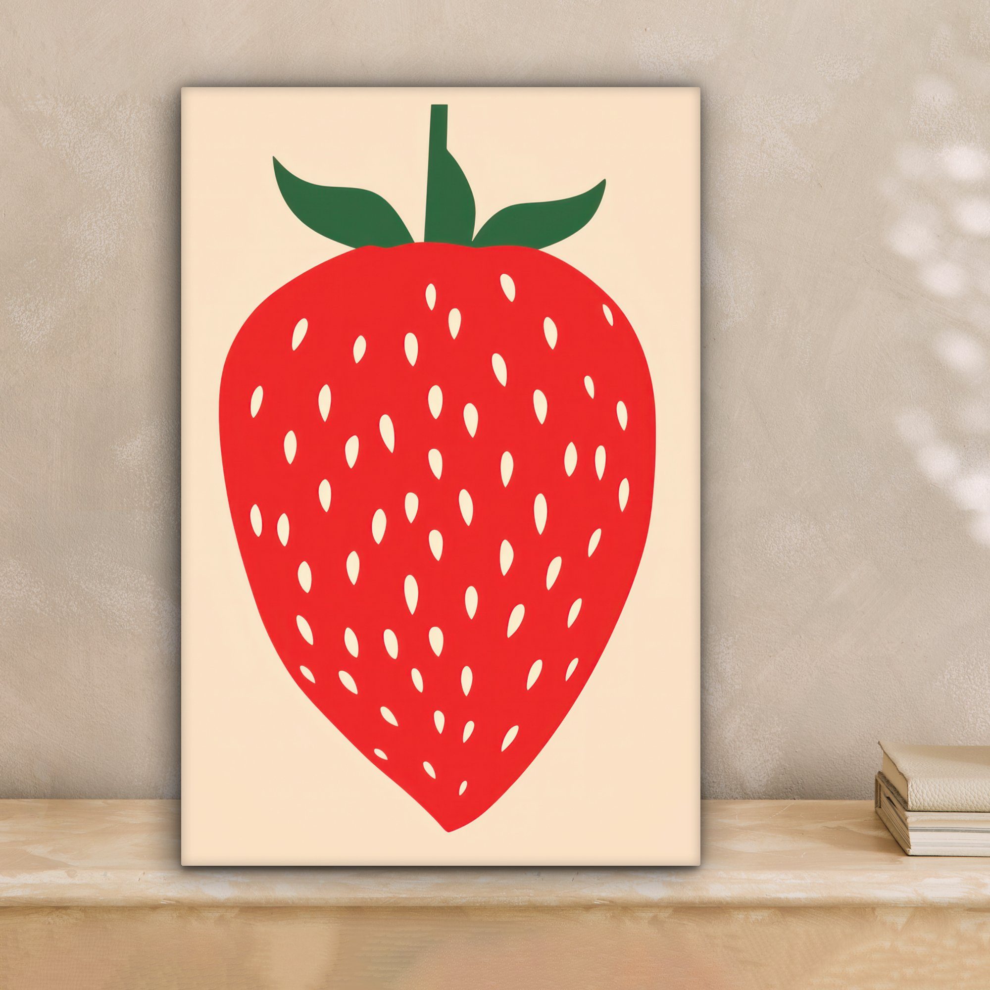OneMillionCanvasses® Leinwandbild Erdbeere - Rot - günstig online kaufen