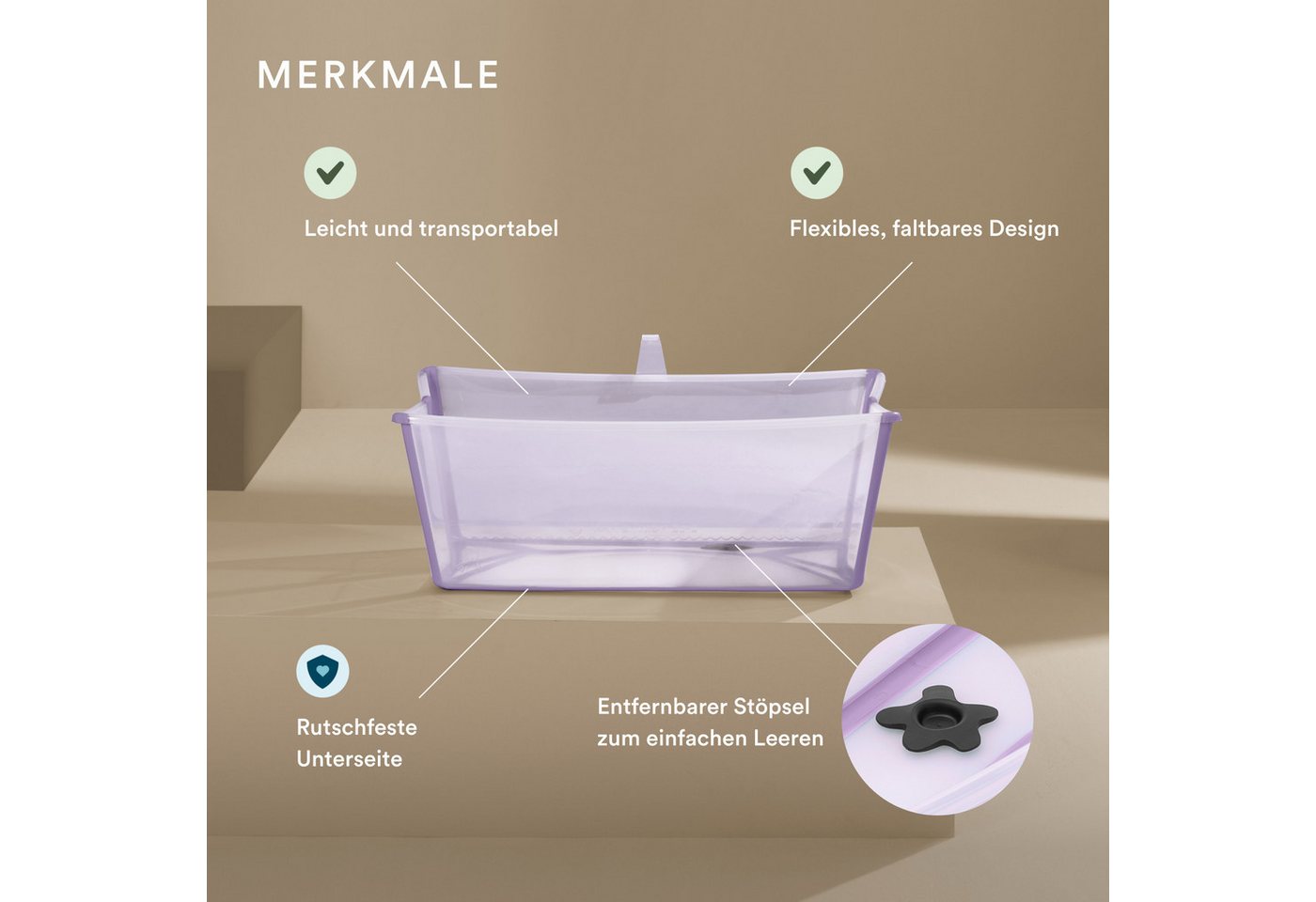 Thumbnail - Stokke Babybadewanne Flexi Bath Badewanne für Babys, Kleinkinder & Kinder