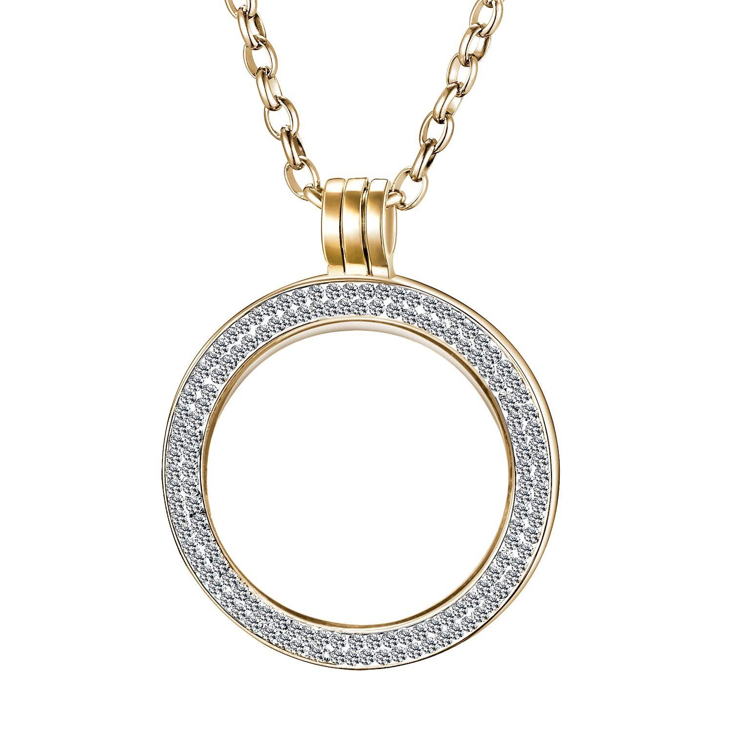 Morella Kette mit Anhänger Damen Halskette 70 cm für Coins 33 mm (1-tlg), G günstig online kaufen