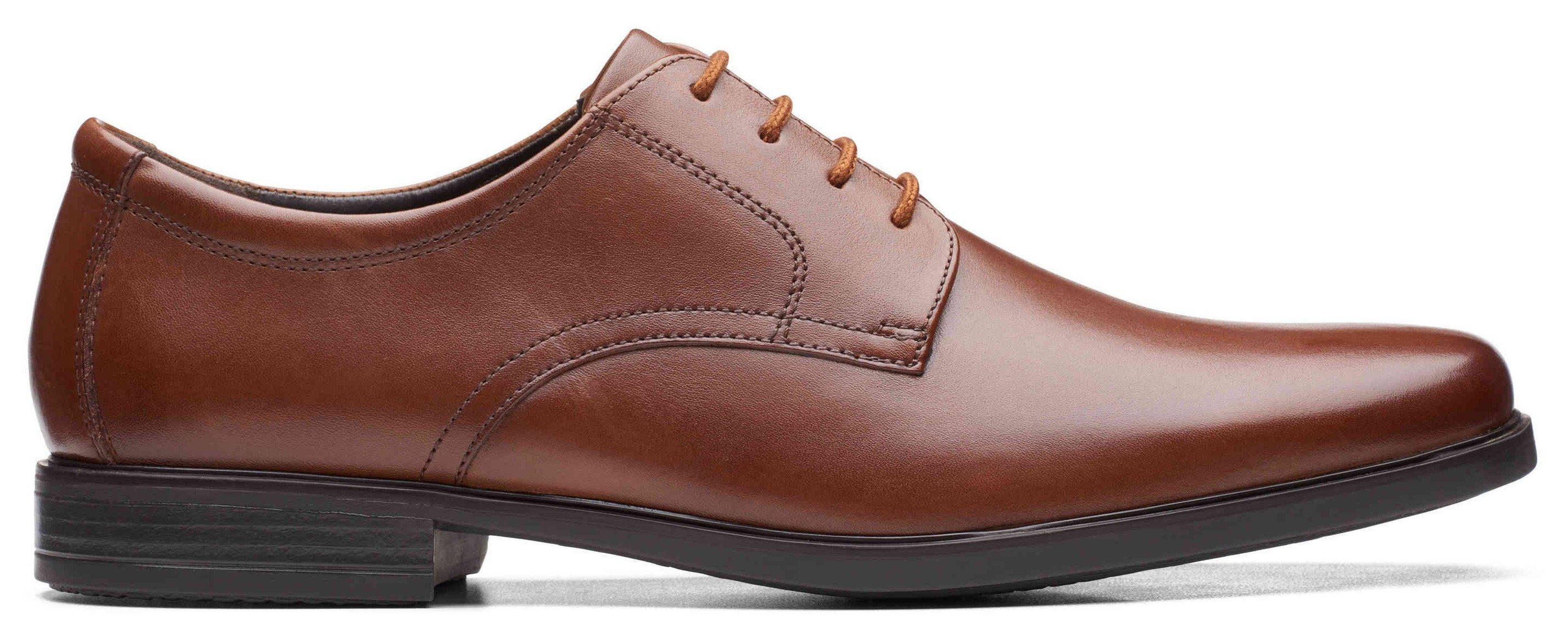 Lederinnensohle Clarks Howard mit braun Schnürschuh Walk