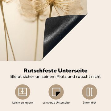 MuchoWow Herdblende-/Abdeckplatte Sonnenlicht - Löwenzahn - Botanisch - Blumen, Vinyl, (1 tlg), 60x52 cm, Mobile Arbeitsfläche nutzbar, Ceranfeldabdeckung