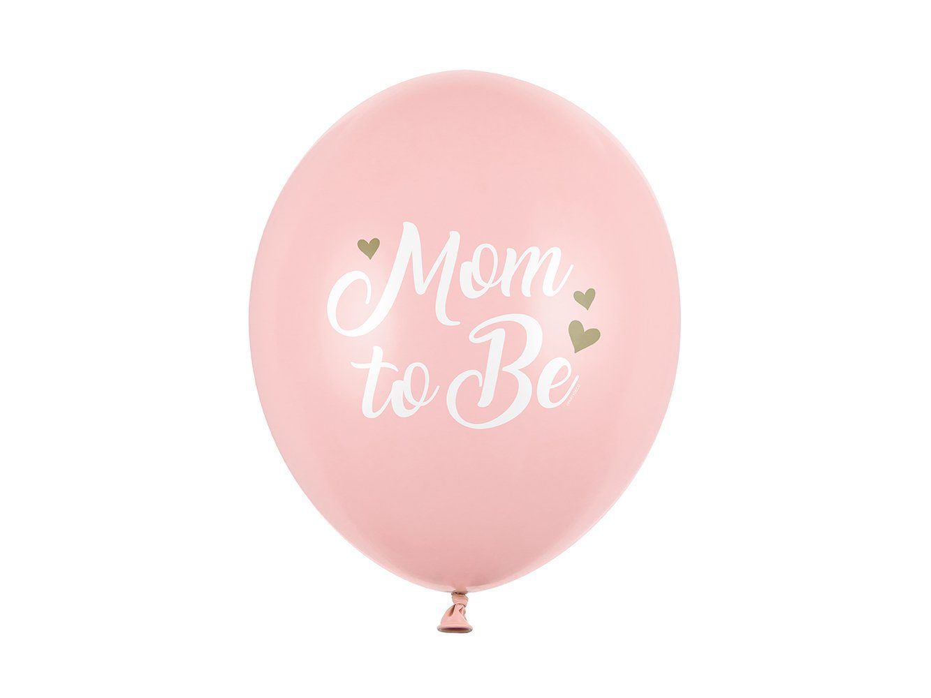 partydeco Luftballon, Luftballons mit Aufschrift Mom to Be 30cm rosa weiß 6er Set
